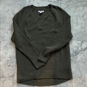 Athleta Dark Green V-Neck Sweater